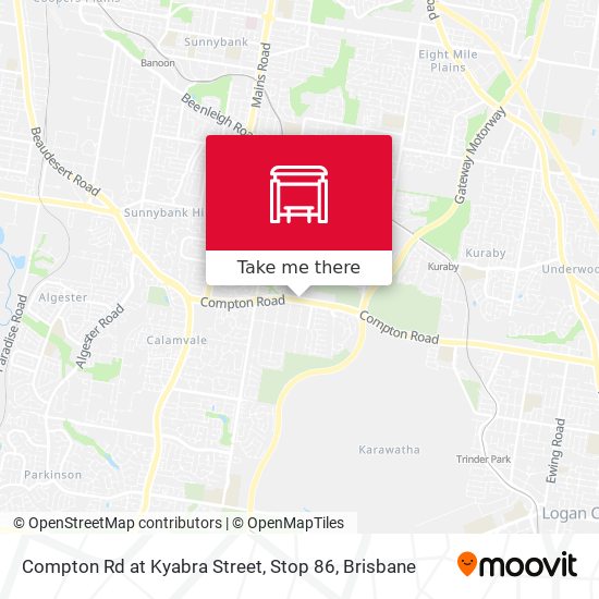 Compton Rd at Kyabra Street, Stop 86 map