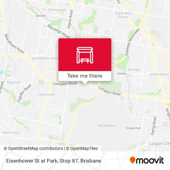 Eisenhower St at Park, Stop 87 map