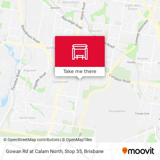 Gowan Rd at Calam North, Stop 35 map