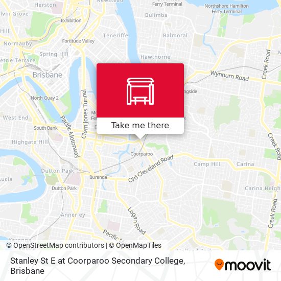 Stanley St E at Coorparoo Secondary College map