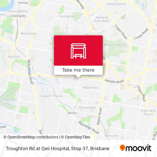 Troughton Rd at Qeii Hospital, Stop 37 map