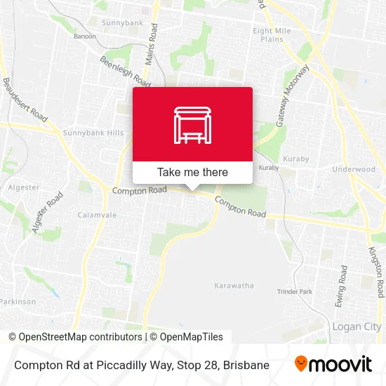 Compton Rd at Piccadilly Way, Stop 28 map