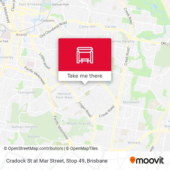 Cradock St at Mar Street, Stop 49 map