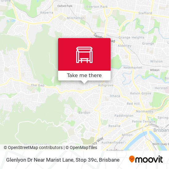 Glenlyon Dr Near Marist Lane, Stop 39c map