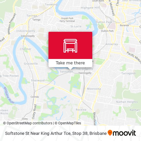 Softstone St Near King Arthur Tce, Stop 38 map