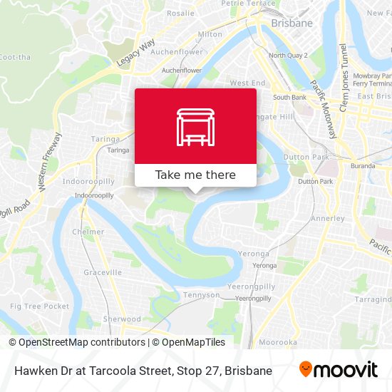 Hawken Dr at Tarcoola Street, Stop 27 map