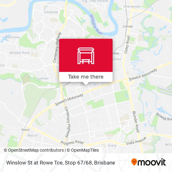 Winslow St at Rowe Tce, Stop 67 / 68 map