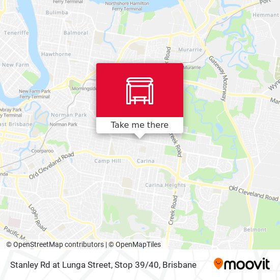 Stanley Rd at Lunga Street, Stop 39 / 40 map