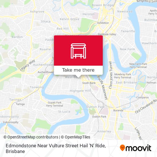Edmondstone Near Vulture Street Hail 'N' Ride map