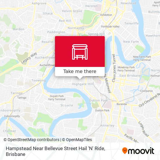 Hampstead Near Bellevue Street Hail 'N' Ride map