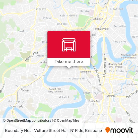 Mapa Boundary Near Vulture Street Hail 'N' Ride