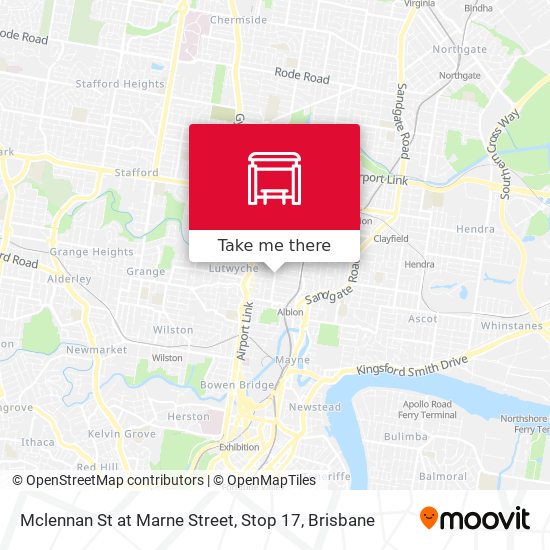 Mclennan St at Marne Street, Stop 17 map