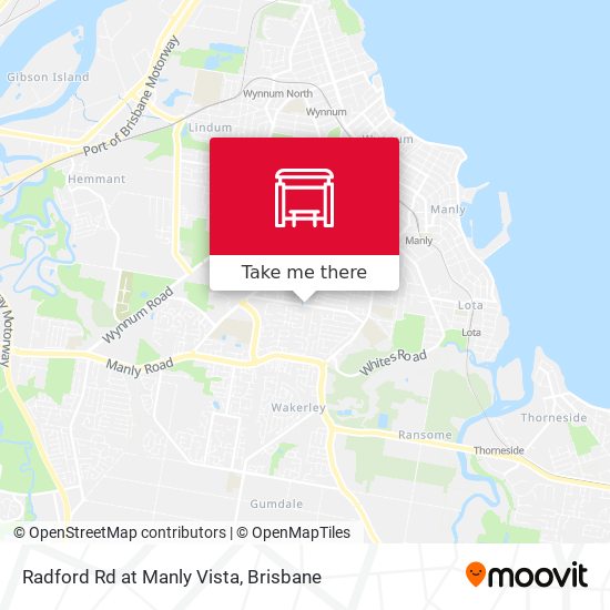Radford Rd at Manly Vista map