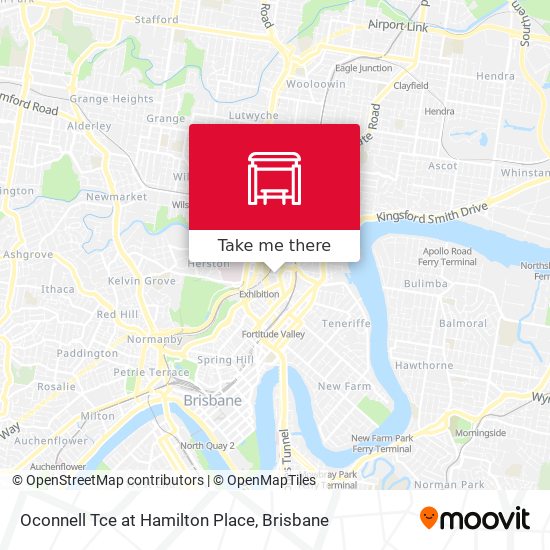Oconnell Tce at Hamilton Place map