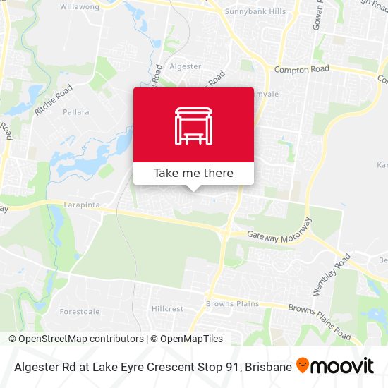 Mapa Algester Rd at Lake Eyre Crescent Stop 91