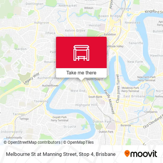 Melbourne St at Manning Street, Stop 4 map