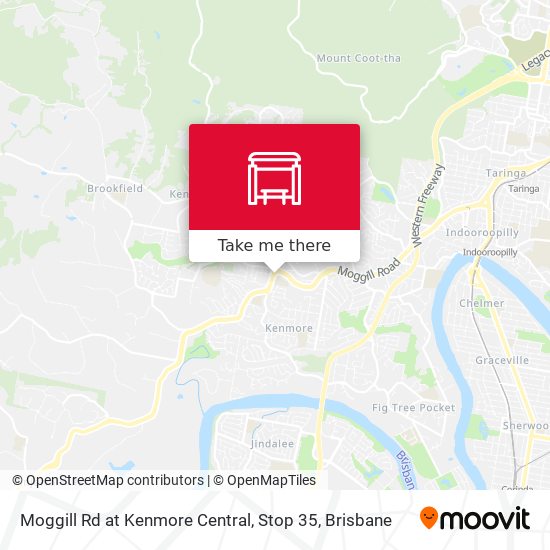 Moggill Rd at Kenmore Central, Stop 35 map