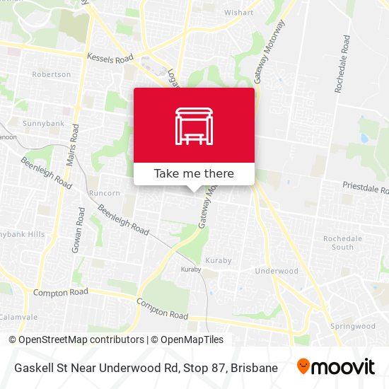 Gaskell St Near Underwood Rd, Stop 87 map