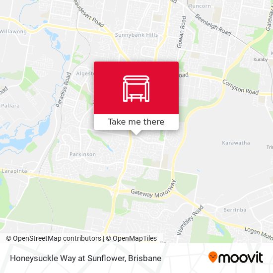 Honeysuckle Way at Sunflower map