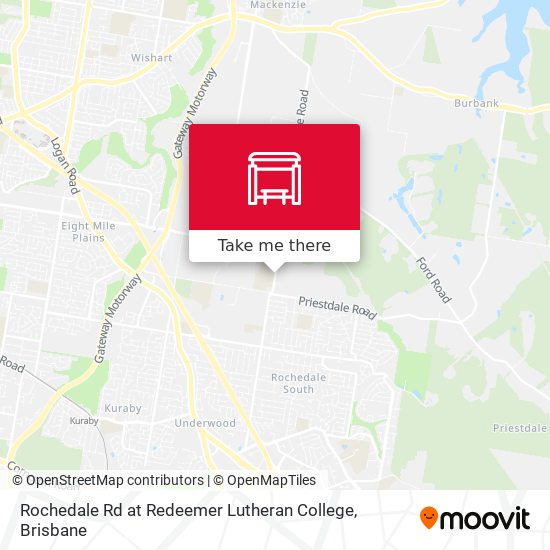 Mapa Rochedale Rd at Redeemer Lutheran College