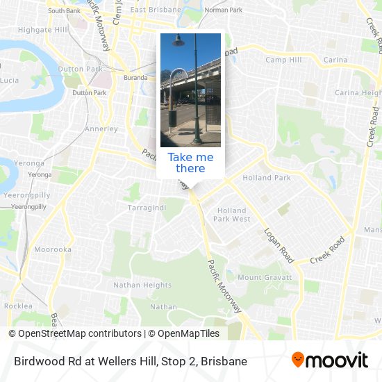 Birdwood Rd at Wellers Hill, Stop 2 map