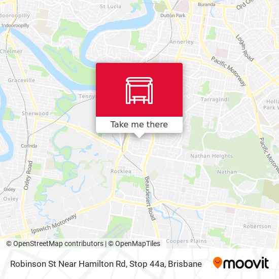 Robinson St Near Hamilton Rd, Stop 44a map
