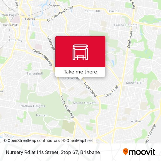 Nursery Rd at Iris Street, Stop 67 map