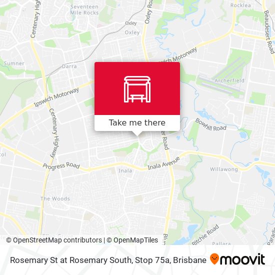 Rosemary St at Rosemary South, Stop 75a map