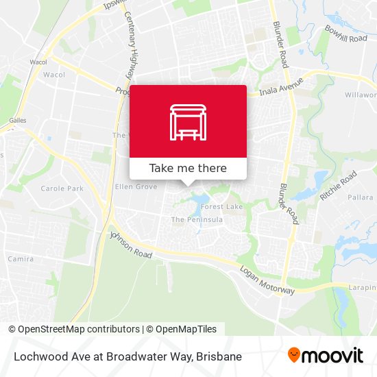 Lochwood Ave at Broadwater Way map