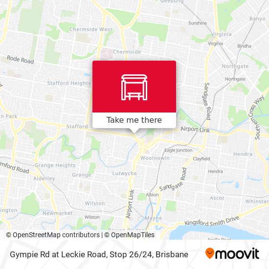 Gympie Rd at Leckie Road, Stop 26 / 24 map