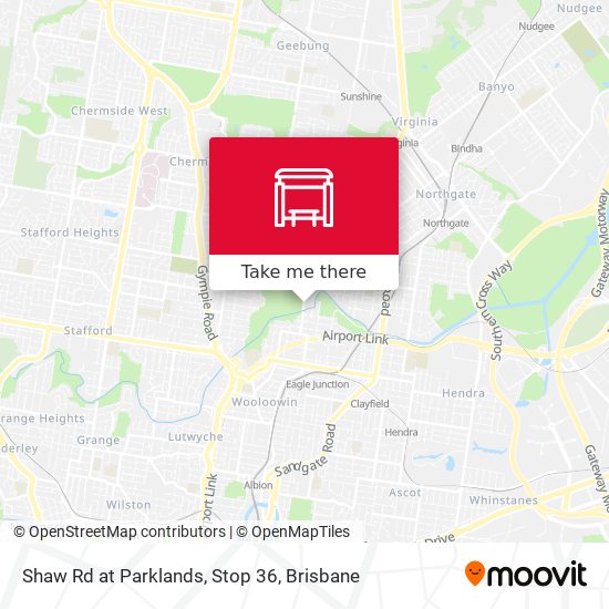 Shaw Rd at Parklands, Stop 36 map
