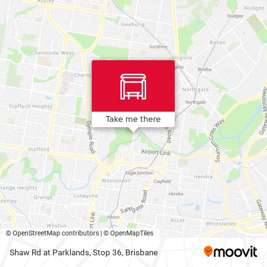 Shaw Rd at Parklands, Stop 36 map