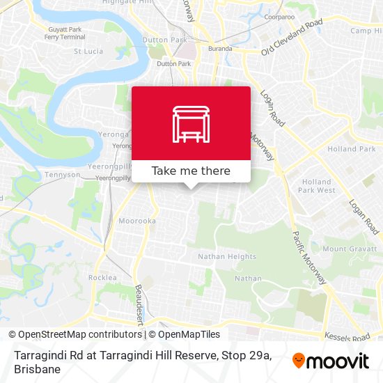 Mapa Tarragindi Rd at Tarragindi Hill Reserve, Stop 29a