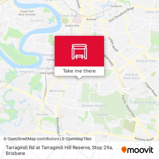 Tarragindi Rd at Tarragindi Hill Reserve, Stop 29a map
