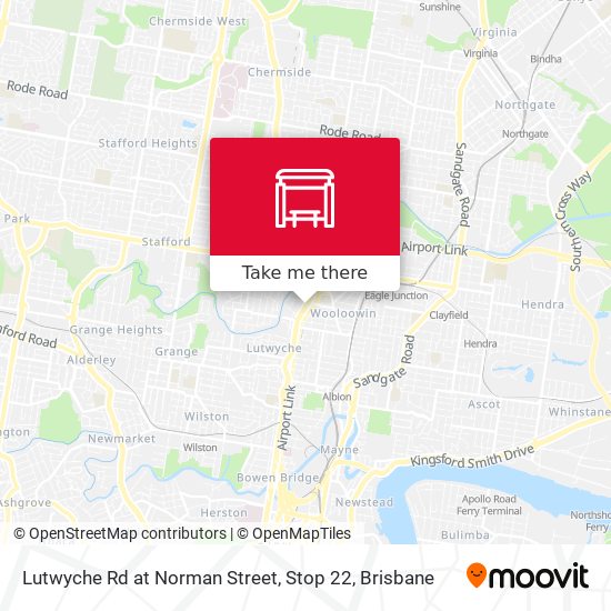 Mapa Lutwyche Rd at Norman Street, Stop 22