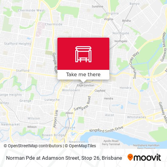 Norman Pde at Adamson Street, Stop 26 map
