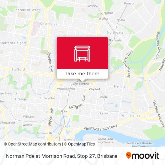 Mapa Norman Pde at Morrison Road, Stop 27