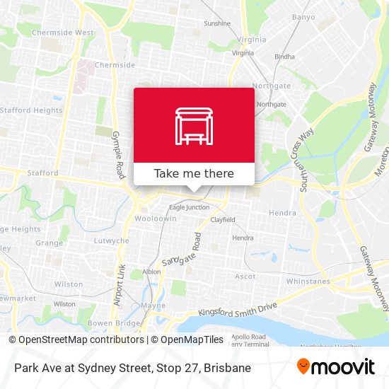 Park Ave at Sydney Street, Stop 27 map