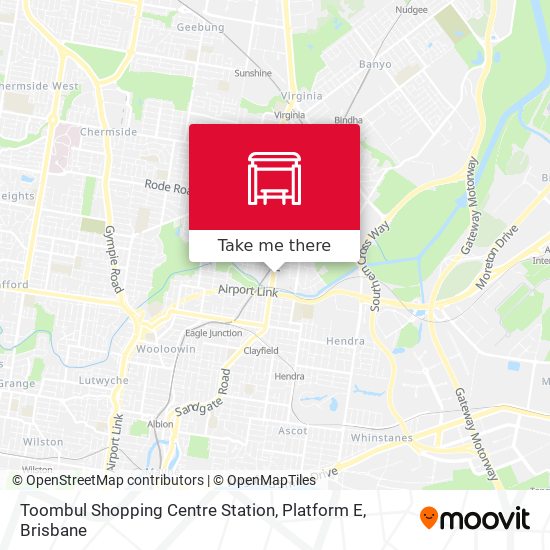 Toombul Shopping Centre Station, Platform E map