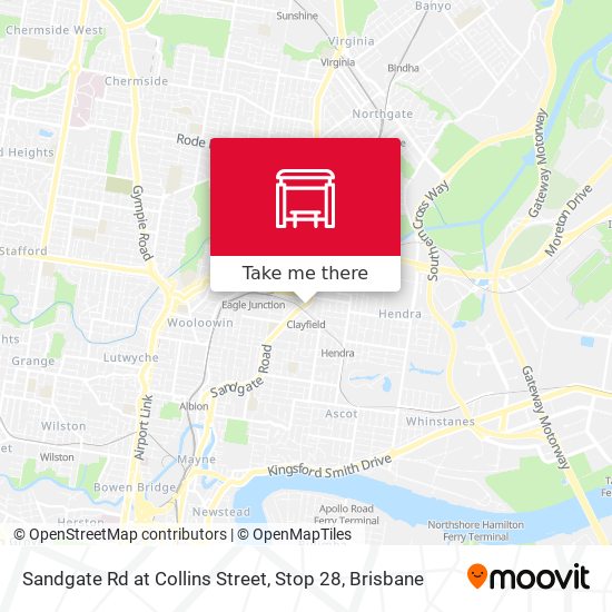 Sandgate Rd at Collins Street, Stop 28 map