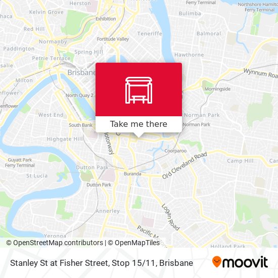 Stanley St at Fisher Street, Stop 15 / 11 map