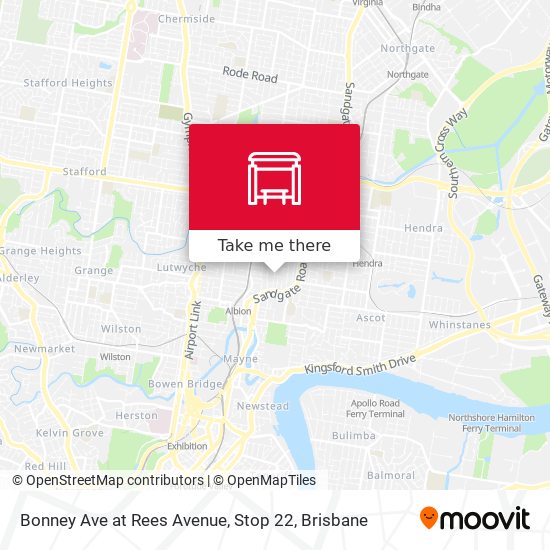 Bonney Ave at Rees Avenue, Stop 22 map