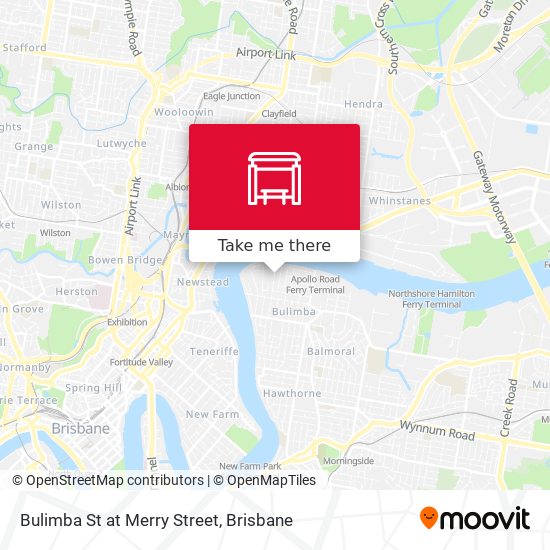 Mapa Bulimba St at Merry Street