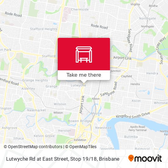 Lutwyche Rd at East Street, Stop 19 / 18 map