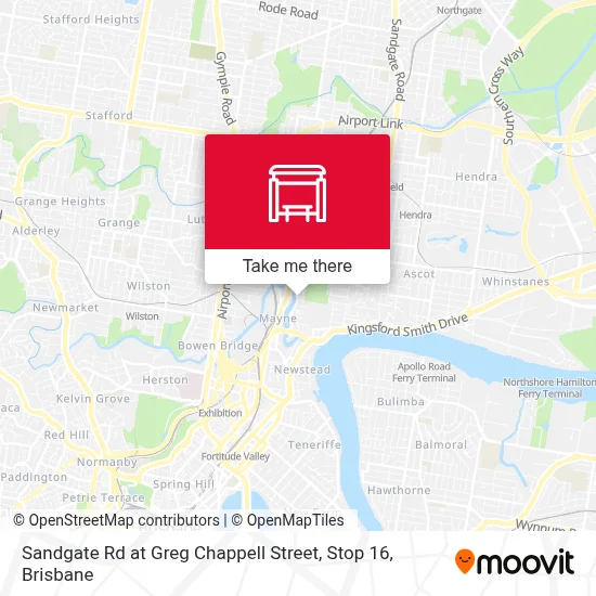 Mapa Sandgate Rd at Greg Chappell Street, Stop 16