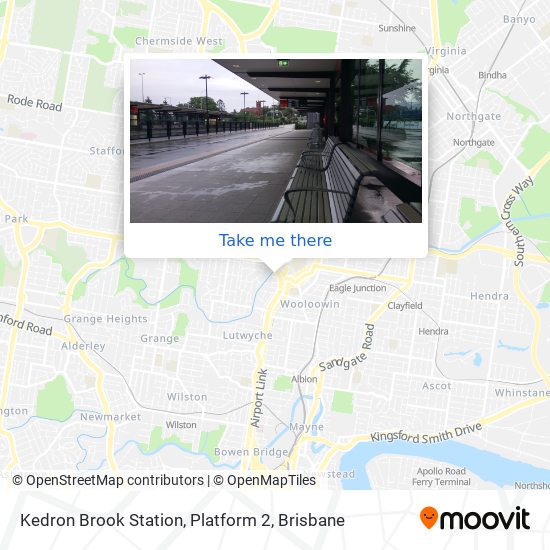 Kedron Brook Station, Platform 2 map