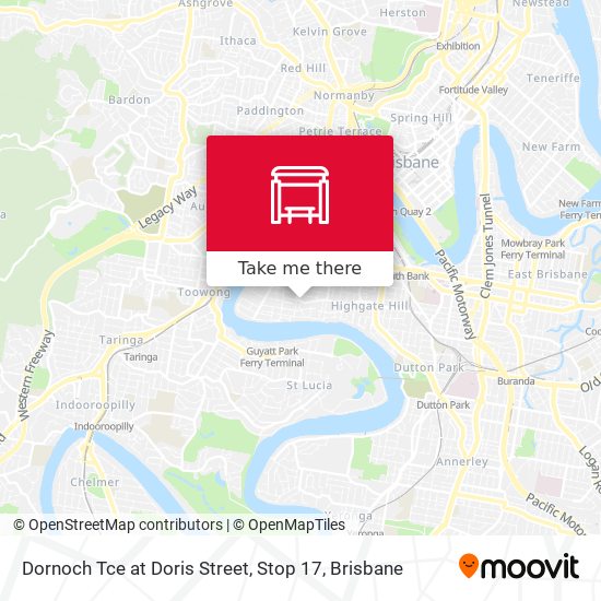 Dornoch Tce at Doris Street, Stop 17 map