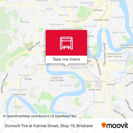 Dornoch Tce at Katrine Street, Stop 18 map