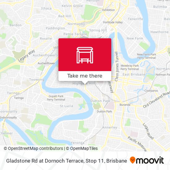 Gladstone Rd at Dornoch Terrace, Stop 11 map