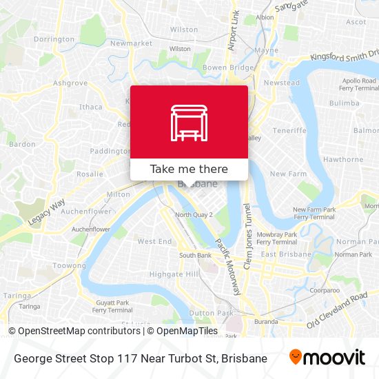 George Street Stop 117 Near Turbot St map